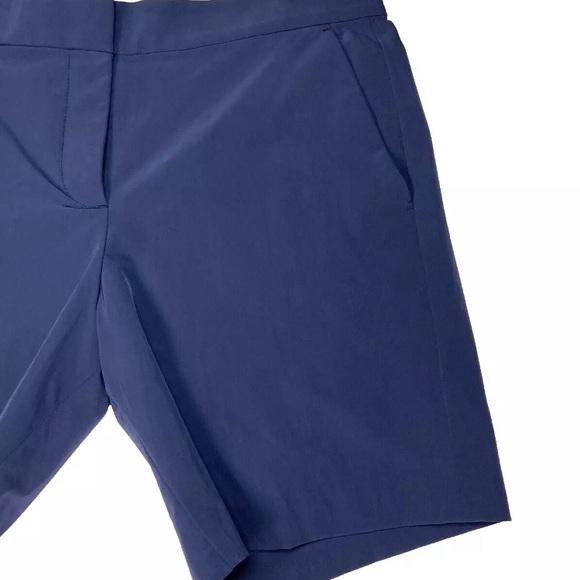 Tory Burch Sports Tech Golf Shorts Women Size 4 Navy Blue Twill Back Welt Pocket - Picture 4 of 8